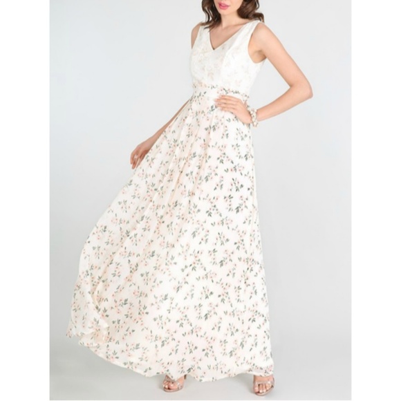 NWT Sleeveless Chiffon Floral Maxi Dress G… - Picture 2 of 8